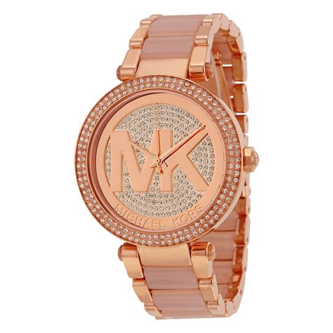 michael kors pave crystal parker watch|Parker Pavé Rose Gold.